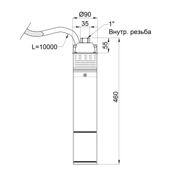 Насос погружной вихревой Thermo Alliance 4SKM-100 0,75 кВт
