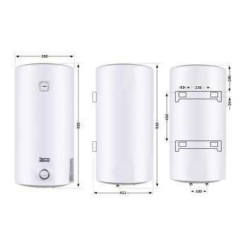Водонагрівач електричний Thermo Alliance 80 л SLIM вертикальний, мокрий ТЕН 1,5 кВт D80V15Q2