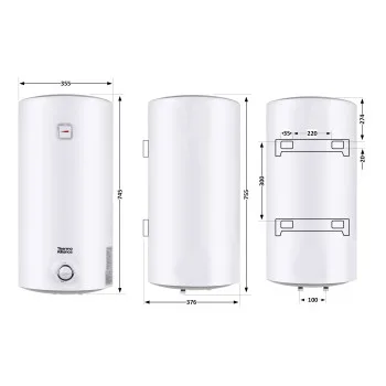 Водонагреватель электрический Thermo Alliance 50 л SLIM вертикальный, мокрый ТЭН 1,5 кВт D50V15Q1