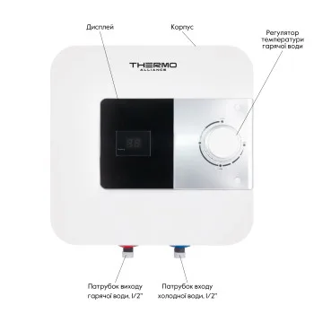 Водонагреватель электрический Thermo Alliance 15 л над мойкой вертикальный, мокрый ТЭН 1,5 кВт SF15X15N