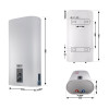 Водонагреватель электрический Thermo Alliance 80 л плоский вертикальный, мокрый ТЭН 2 кВт (0,8+1,2) DT80V20G(PD)/2