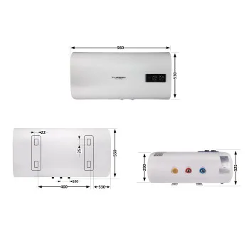 Водонагреватель электрический Thermo Alliance 80 л плоский горизонтальный, мокрый ТЭН 2 кВт (0,8+1,2) DT80H20G(PD)