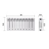 Радиатор биметаллический Thermo Alliance Bi-Ferrum 300/100 1,15 кг