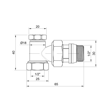 Кран радіаторний Thermo Alliance Base 1/2