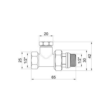 Кран радіаторний Thermo Alliance Base 1/2