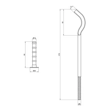 Крепеж Thermo Alliance Standart на чугунный радиатор 10х280 мм SD113280