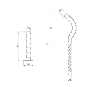 Крепеж Thermo Alliance Standart на алюминиевый радиатор 9х170 мм SD109170R