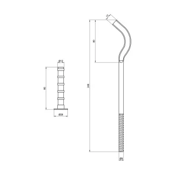 Крепеж Thermo Alliance Standart на чугунный радиатор 10х250 мм SD113250