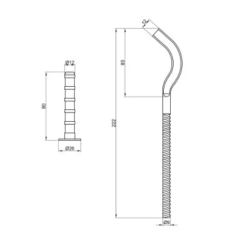 Крепеж Thermo Alliance Standart на чугунный радиатор 10х230 мм SD113230