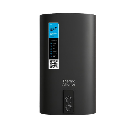 Водонагрівач електричний Thermo Alliance 80 л, Black, плоский, вертикальний, сухий ТЕН 2 кВт (0,8+1,2) DT80V20GPDD2B