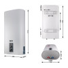 Водонагреватель электрический Thermo Alliance 100 л плоский вертикальный, сухой ТЭН 2 кВт (0,8+1,2) DT100V20G(PD)-D/2