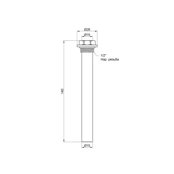 Штуцер для виносного давача Thermo Alliance Standart 140х13х1/2