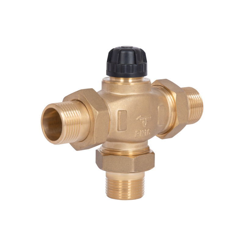 Кран триходовий розподільний без термоголовки Thermo Alliance Forte (M30x1,5; 30-70°С) 1