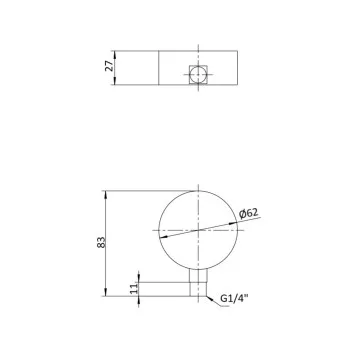 Манометр с глицерином Thermo Alliance Forte 6 бар, 1/4