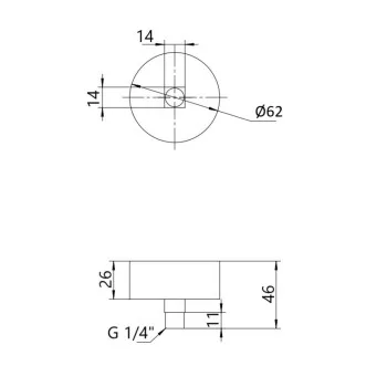 Манометр гліцериновий Thermo Alliance Forte d63 мм, 1/4