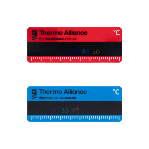 Комплект наклейок з термометром  Standart для колектора (червона+синя) TAS342RB Thermo Alliance