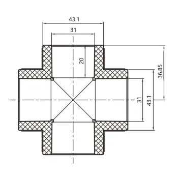 Крестовина PPR Thermo Alliance 32