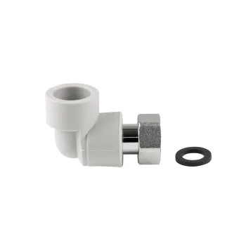 Уголок PPR Thermo Alliance с накидной гайкой 20х1/2