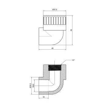 Уголок PPR Thermo Alliance 20х1/2