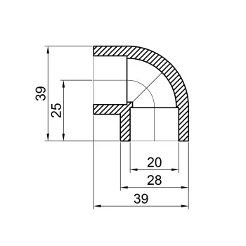 Уголок PPR Thermo Alliance 20, 90°