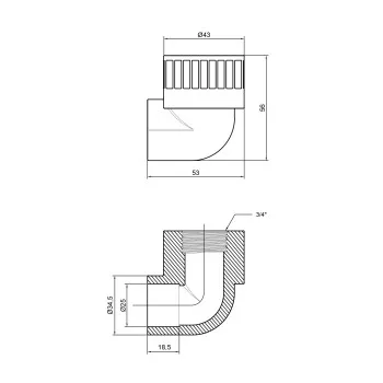 Уголок PPR Thermo Alliance 25х3/4