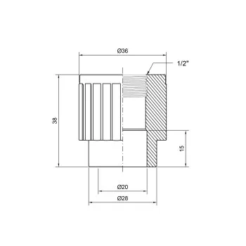 Муфта PPR Thermo Alliance 20х1/2