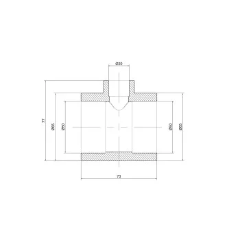 Трійник PPR Thermo Alliance 50х20х50