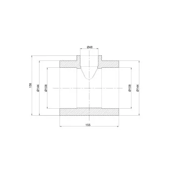 Тройник PPR Thermo Alliance 110х50х110