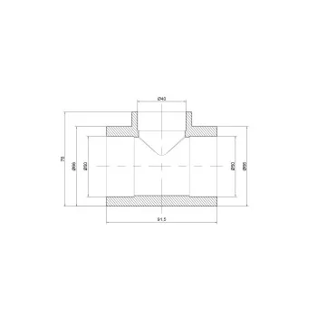 Тройник PPR Thermo Alliance 50х40х50