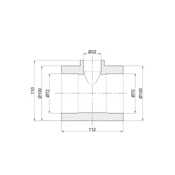 Тройник PPR Thermo Alliance 75х32х75