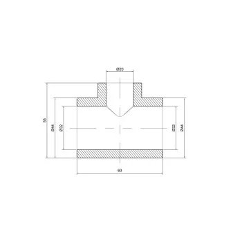 Трійник PPR Thermo Alliance 32х20х32