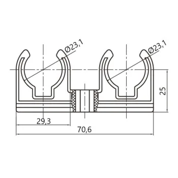 Крепеж PPR Thermo Alliance 20 двойной