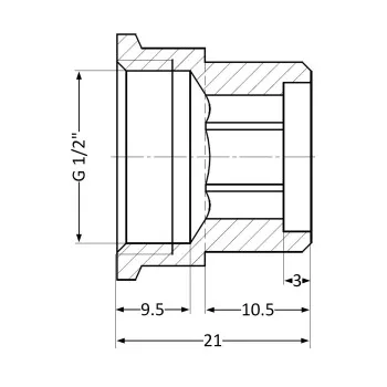 Удлинитель латунный Thermo Alliance Standart 1/2