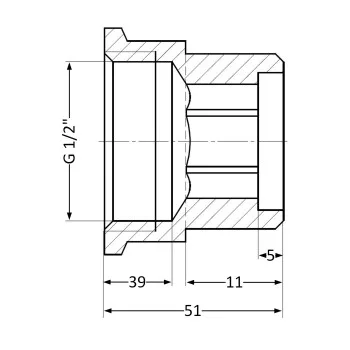 Удлинитель латунный Thermo Alliance Standart 1/2