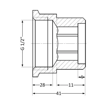 Удлинитель латунный Thermo Alliance Standart 1/2