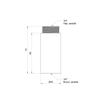 Удлинитель Thermo Alliance Standart 60х3/4