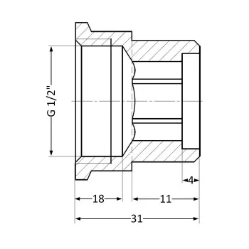 Удлинитель латунный Thermo Alliance Standart 1/2