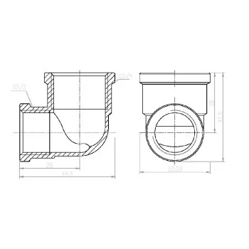 Уголок редукционный Thermo Alliance Forte 1/2