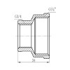Муфта редукционная Thermo Alliance Forte 1 1/4х3/4