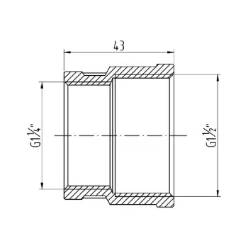 Муфта редукційна Thermo Alliance Forte 1 1/2х1