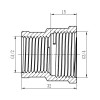 Муфта редукционная Thermo Alliance Forte 1/2