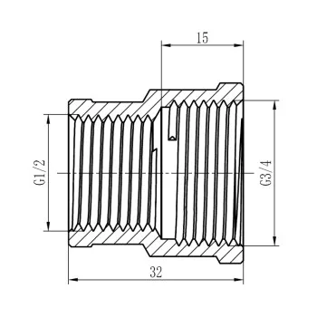 Муфта редукційна Thermo Alliance Forte 1/2
