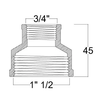 Муфта редукційна Thermo Alliance Forte 1 1/2х3/4