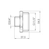 Ниппель редукционный Thermo Alliance Forte 1 1/2х3/4