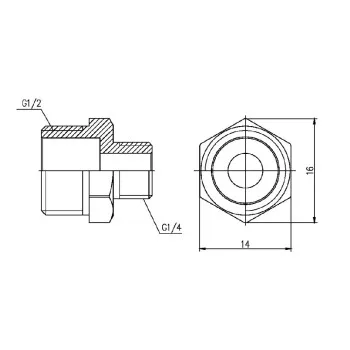 Ниппель редукционный Thermo Alliance Forte 1/2