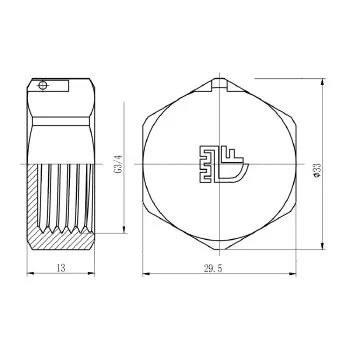 Заглушка Thermo Alliance Forte 3/4