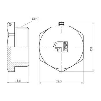 Заглушка Thermo Alliance Forte 3/4
