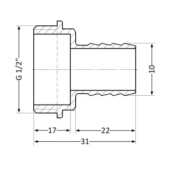 Штуцер Thermo Alliance Standart 10х1/2
