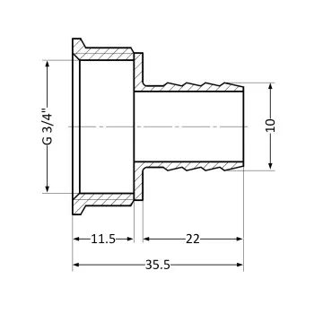 Штуцер Thermo Alliance Standart 10х3/4