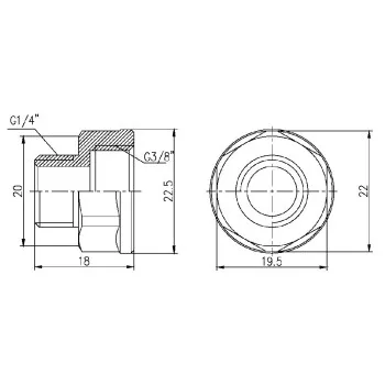 Перехід Thermo Alliance Forte 3/8